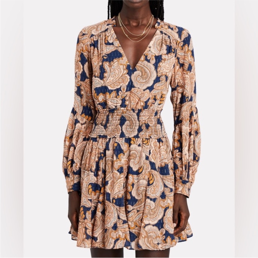 Intermix l Smocked Paisley Mini Dress